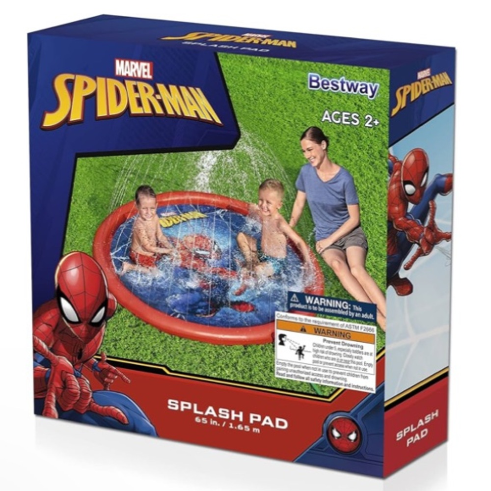 Marvel Spider-Man Splash Pad Outdoor Sprinkler Water 💦 Toy for Children NWT